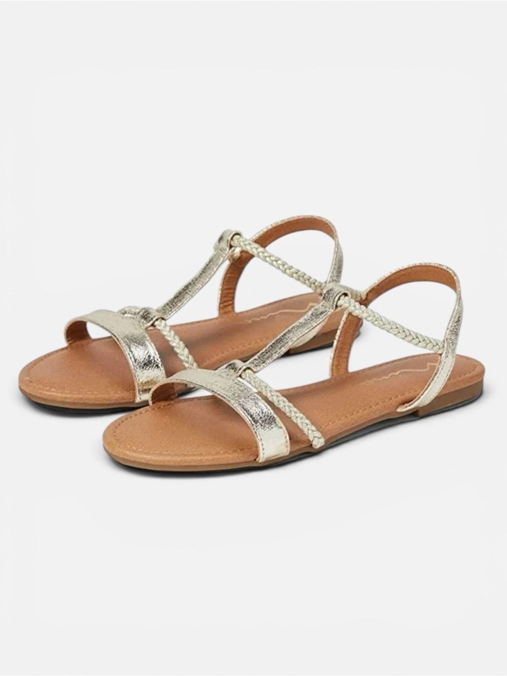 Nina’s Girls’ Burnadet Gold Strappy Sandals Size 4
